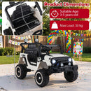 12V Kids' Ride-On Truck with Remote Control 3 Speeds and LED Lights - Black - product detail 4