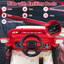 12V Kids' Ride-On Truck with Remote Control 3 Speeds and LED Lights - Red - product detail 6