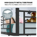 Kingston Slumber Metal Single over Double Bunk Bed Frame, Dark Matte Grey