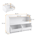 Kids Toy Storage Organizer, Toddler Wooden Montessori Toy Storage Shelf with 2 Rolling Drawers – product image 3