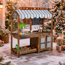 Wooden Kids Mud Kitchen with Canopy and Chalkboard product image 2