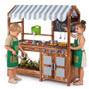 Wooden Kids Mud Kitchen with Canopy and Chalkboard product image 4