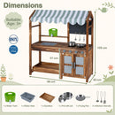 Wooden Kids Mud Kitchen with Canopy and Chalkboard product image 5