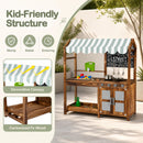 Wooden Kids Mud Kitchen with Canopy and Chalkboard product image 11