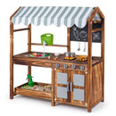 Wooden Kids Mud Kitchen with Canopy and Chalkboard product image 13