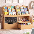 Wooden Kids Bookshelf and Toy Storage Toddler Book Rack with Movable Storage Drawer – product image 4