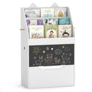 Wooden Kids Bookshelf and Toy Storage Toddler Book Rack with Movable Storage Drawer – product image 9