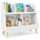 5-Cube Kids Bookshelf and Toy Organiser Wooden Storage Bookcase w/ Wood Legs product image 1