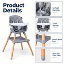 Baby Direct Convertible Wooden High Chair with Storage — product view 19