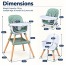 Baby Direct Convertible Wooden High Chair with Storage — product view 24