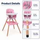 Baby Direct Convertible Wooden High Chair with Storage — product view 39