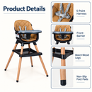 Baby Direct Convertible Wooden High Chair with Storage — product view 9
