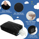 Crash pad with soft foam blocks and washable velvet cover, ideal for sensory play and impact absorption for all ages.