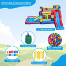 7-in-1 Building Block Inflatable Bounce House with 2 Slides (without Blower)