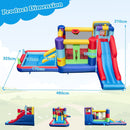 7-in-1 Building Block Inflatable Bounce House with 2 Slides (without Blower)