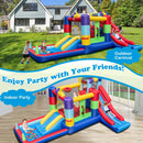 7-in-1 Building Block Inflatable Bounce House with 2 Slides (without Blower)