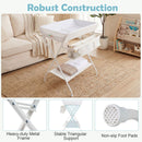 Folding newborn nursery organizer features a heavy-duty metal frame, 3-compartment storage basket, and waterproof PVC surface.