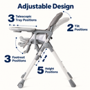 Baby Direct Adjustable Folding High Chair with Removable Tray — Grey, gallery image 17