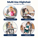 Baby Direct Adjustable Folding High Chair with Removable Tray — Grey, gallery image 18