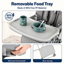 Baby Direct Adjustable Folding High Chair with Removable Tray — Grey, gallery image 19