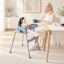 Baby Direct Convertible High Chair with Removable Double Tray — Grey, gallery image 1