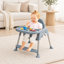 Baby Direct Convertible High Chair with Removable Double Tray — Grey, gallery image 6