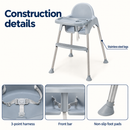 Baby Direct Convertible High Chair with Removable Double Tray — Grey, gallery image 9