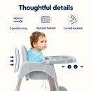 Baby Direct Convertible High Chair with Removable Double Tray — Grey, gallery image 10