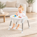 Baby Direct Convertible High Chair with Removable Double Tray — White, gallery image 16