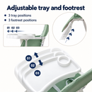 Baby Direct Compact Fold High Chair with Adjustable Tray, gallery image 22