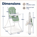 Baby Direct Compact Fold High Chair with Adjustable Tray, gallery image 23