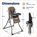 Baby Direct Compact Fold High Chair with Adjustable Tray, gallery image 34
