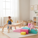 Wooden Climbing Set with Six Foam Play Blocks – product view