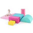 Wooden Climbing Set with Six Foam Play Blocks – product view
