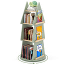 4 Tier Tree Shape Revolving Bookcase, Freestanding 360° Display Rack Storage Organizer product image 1