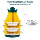 Kids Toy Storage Organiser, 3-Tier 360° Rotating Toy Shelf w/ 8 Bins & 4 Shelves product image 2