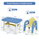 Kids Table and Chair Set, Kids Activity Table w/Cute Dinosaur Shape Chair
