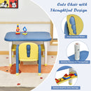 Kids Table and Chair Set, Kids Activity Table w/Cute Dinosaur Shape Chair