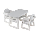 Kids Table and Chairs Set, Toddler Activity Table with 2 Chairs for Reading, Drawing, Playing, Storage Rack - Gray