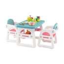 Kids Table and Chairs Set, Toddler Activity Table with 2 Chairs for Reading, Drawing, Playing, Storage Rack