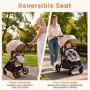 BC10275AU-BE Beige stroller parent-facing and forward-facing positions