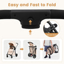 BC10275AU-BE Beige stroller folding steps and secure hook