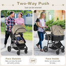 2-in-1 Foldable Baby Stroller - Beige