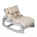 Grey Kids Rocking Chair with Adjustable Backrest & Washable Cushion for 6+ Months