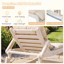 Beige Kids Rocking Chair with Adjustable Backrest & Washable Cushion for 6+ Months