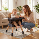 9-in-1 convertible wooden high chair - black gallery image 4