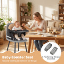 9-in-1 convertible wooden high chair - black gallery image 6