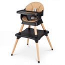9-in-1 convertible wooden high chair - black gallery image 10