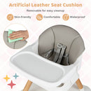9-in-1 convertible wooden high chair - grey and white gallery image 8