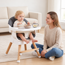 Baby Direct Convertible Wooden High Chair and Booster — Grey, gallery image 2